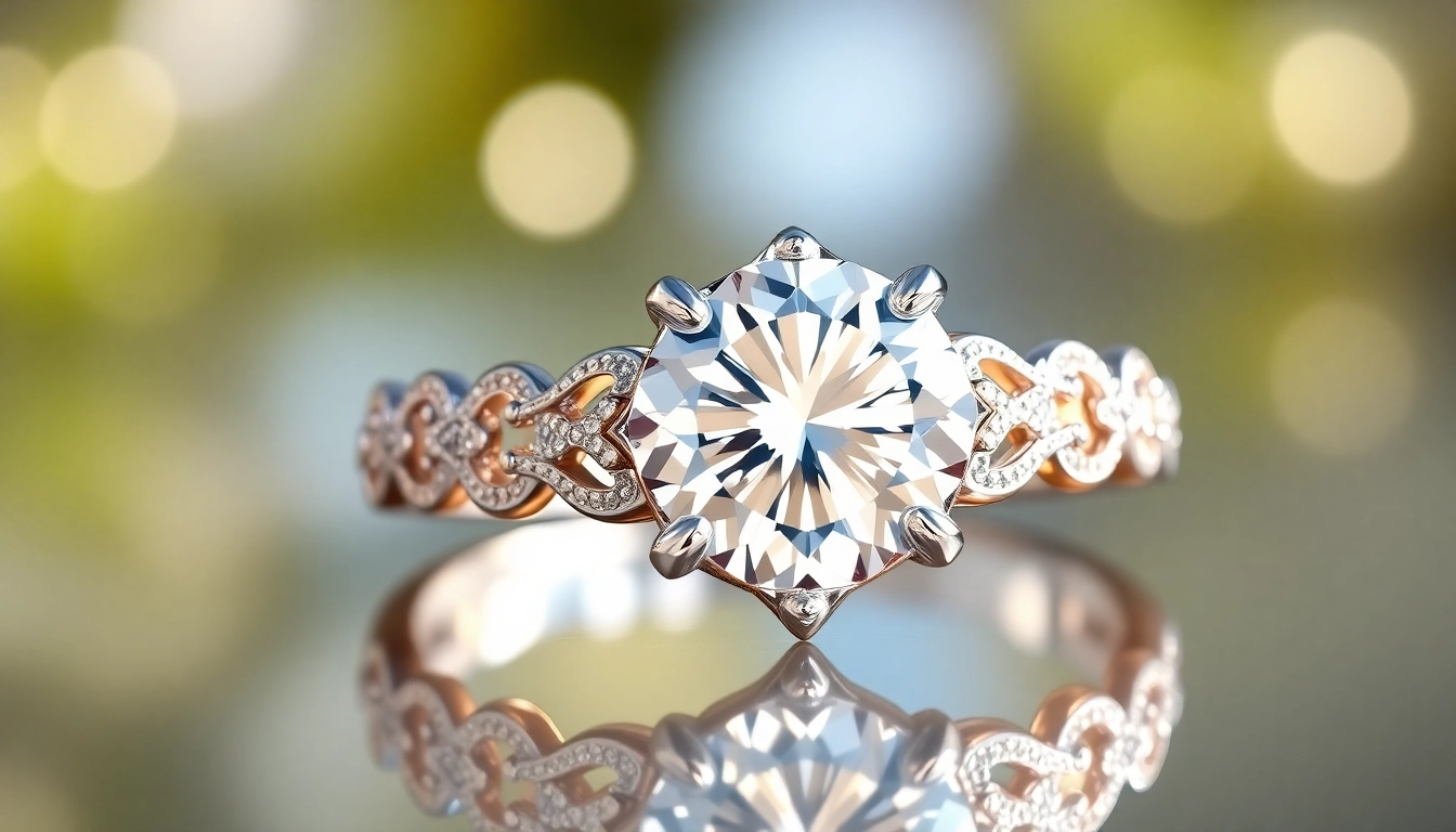 Admire this stunning 2 carat engagement ring with a brilliant cut diamond, set on a delicate band.