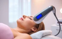 Experience noninvasive lipo treatment with an advanced device in a serene clinic setting.