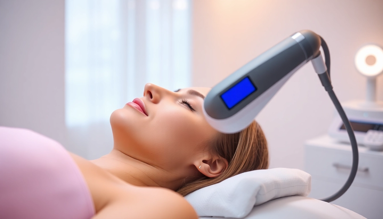 Experience noninvasive lipo treatment with an advanced device in a serene clinic setting.