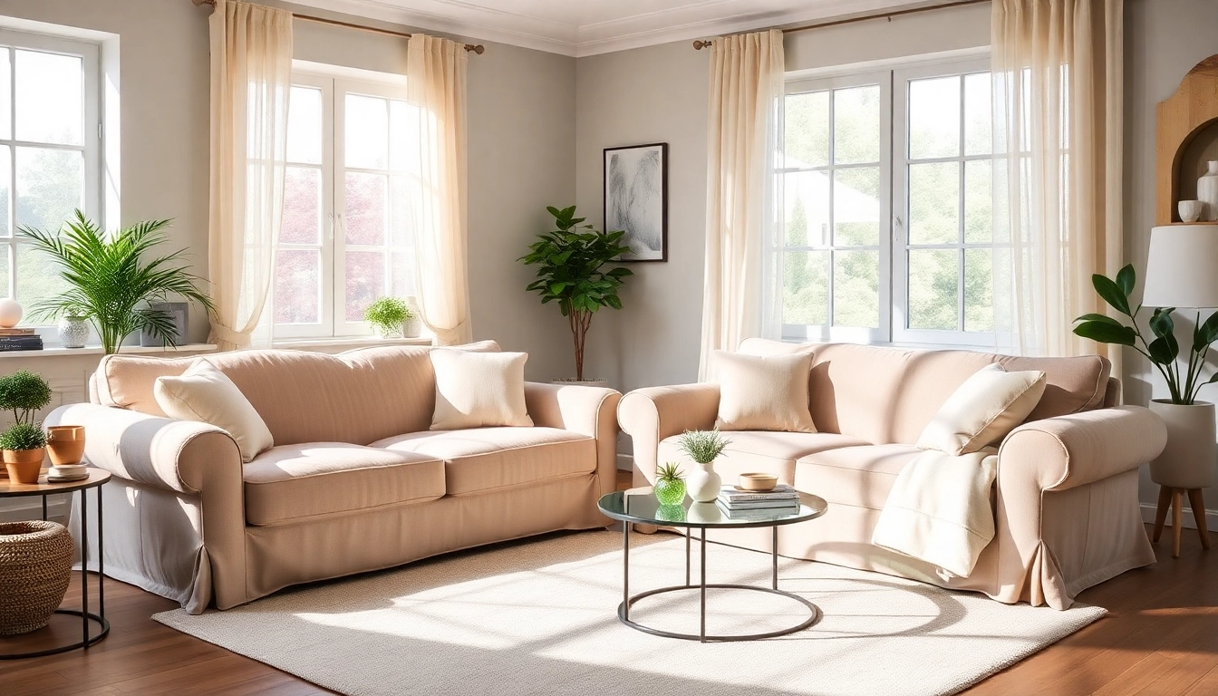 Transform your living space with stylish sofa covers from La Maison de la Housse, showcasing elegant designs.