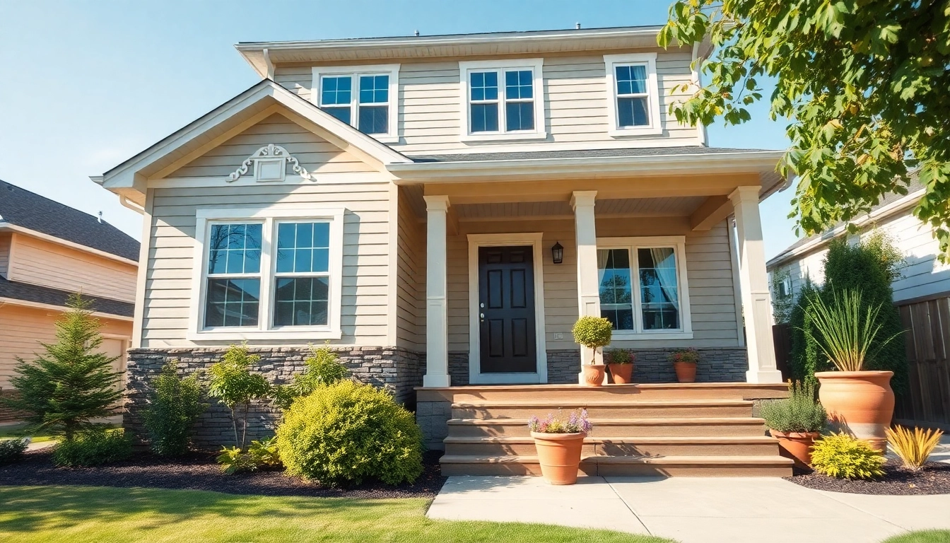 Exterior renovations transforming a home with fresh paint and updated landscaping.