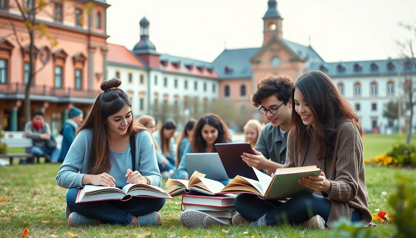 Experience Polonya'da Üniversite Eğitimi with diverse international students studying on a vibrant campus.