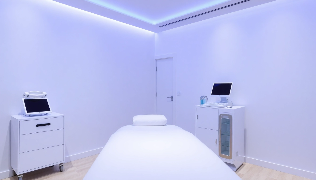 Experience noninvasive lipo treatment in a serene clinic environment with advanced technology.