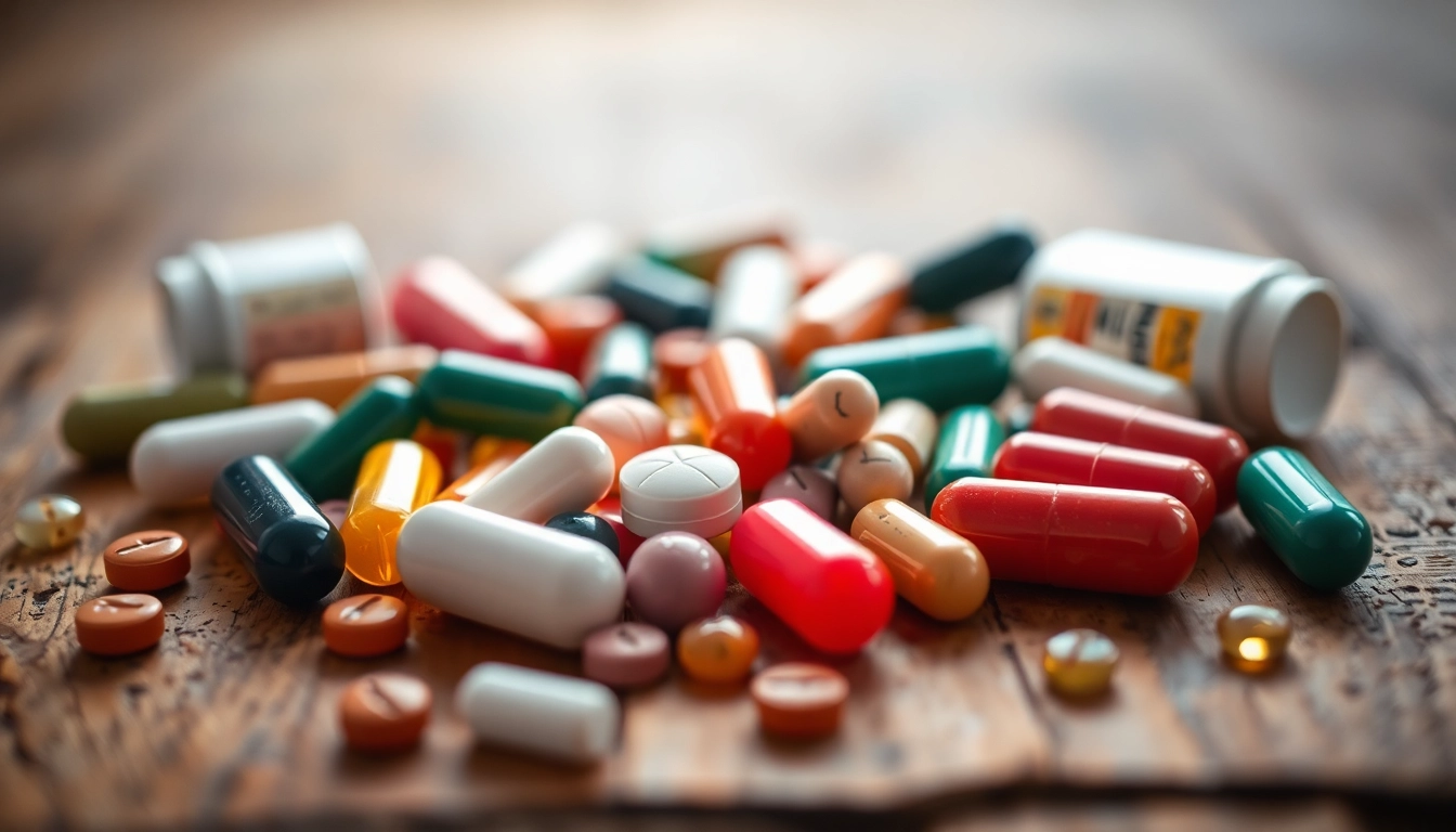 Showcase vibrant dietary supplements arranged on a rustic surface, emphasizing health benefits.