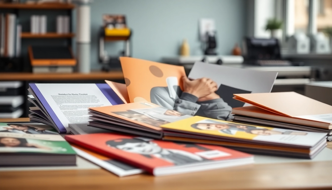 Showcase quality hæfte print options with diverse paper textures and vibrant colors.
