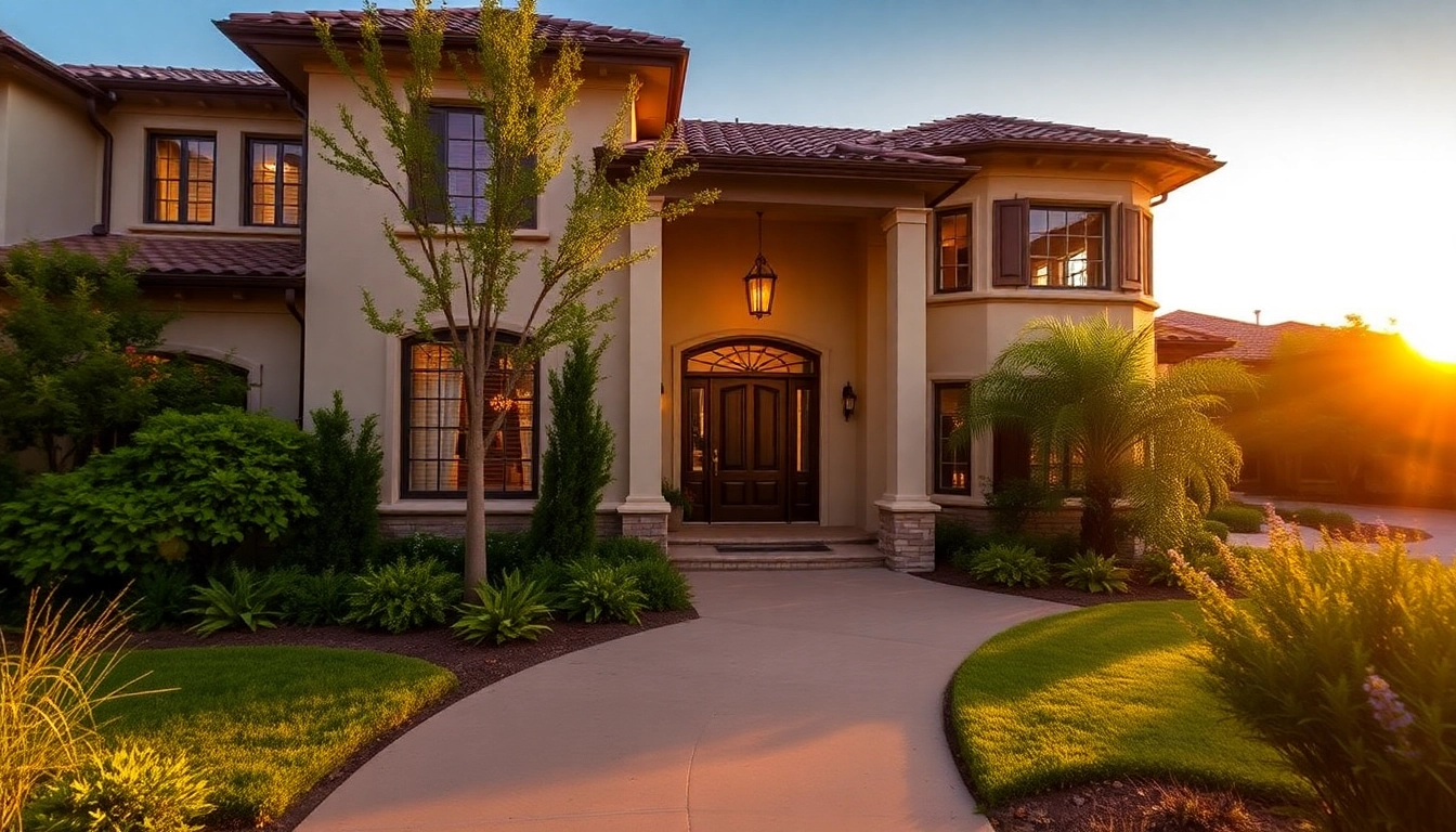 Experience the elegance of Margaret Drive Residence’s inviting facade framed by lush landscaped gardens.