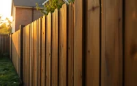 Enhance your property with quality fencing Manchester, showcasing a beautifully crafted wooden fence.