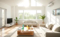 Achieve pristine results with expert bond cleaning Logan services in a bright, tidy living room.