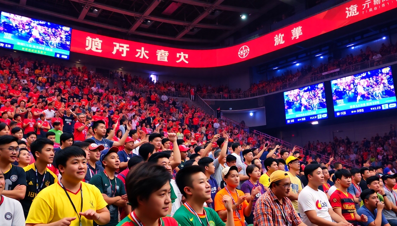 Experience thrilling 스포츠중계 as passionate fans cheer for their teams in a vibrant stadium atmosphere.