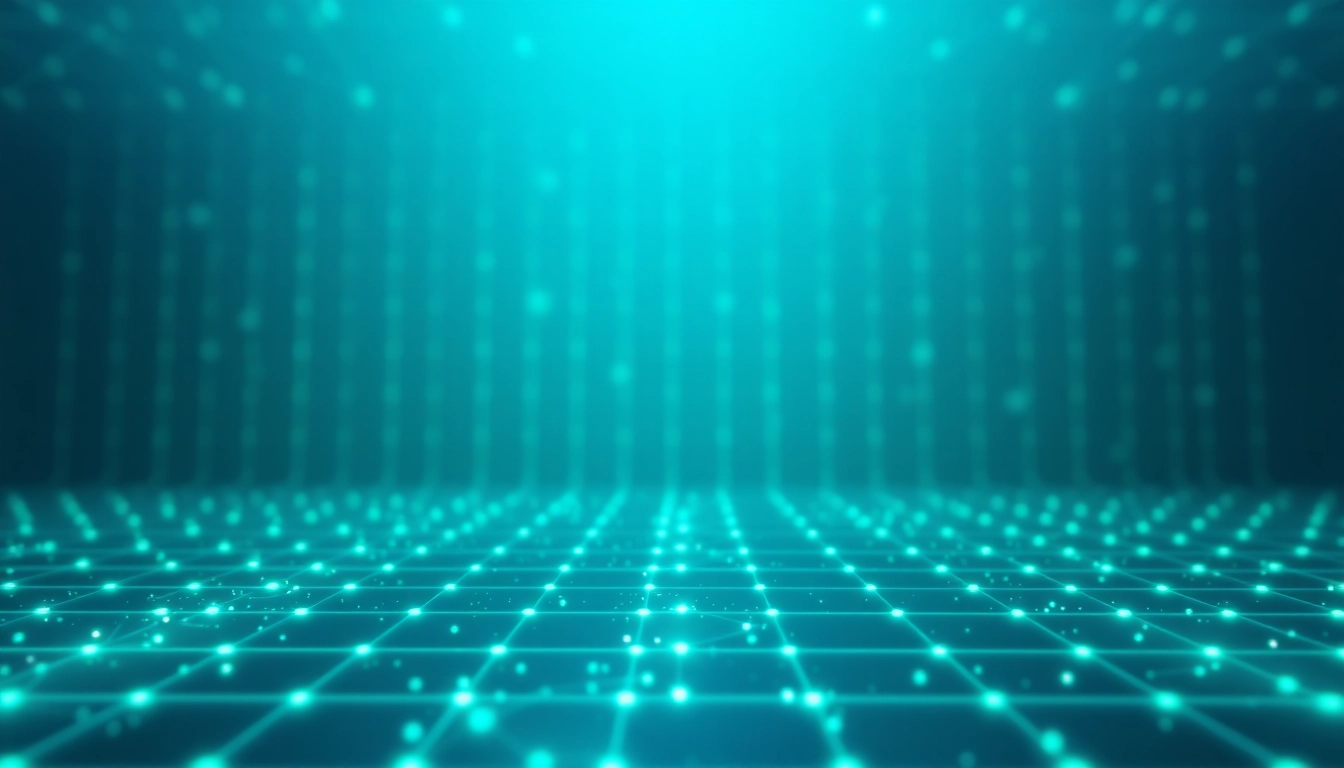 Visualize AI powered search technology with interconnected neural networks and vibrant colors representing efficiency.
