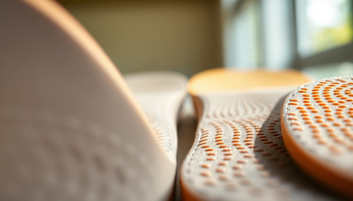 Showcasing custom orthotics with unique design features, providing comfort and support for foot health.