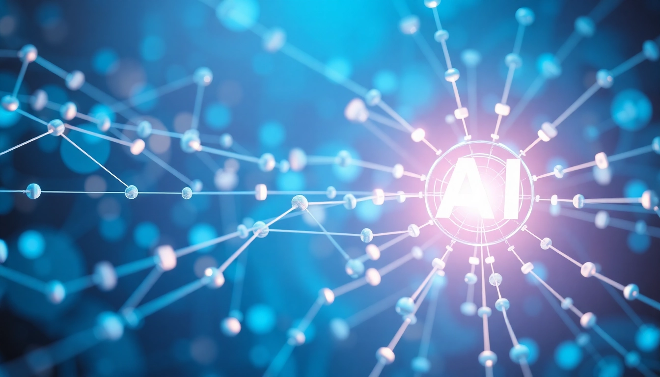 Visualize Agentic AI technology with interconnected circuits, representing autonomous decision-making.
