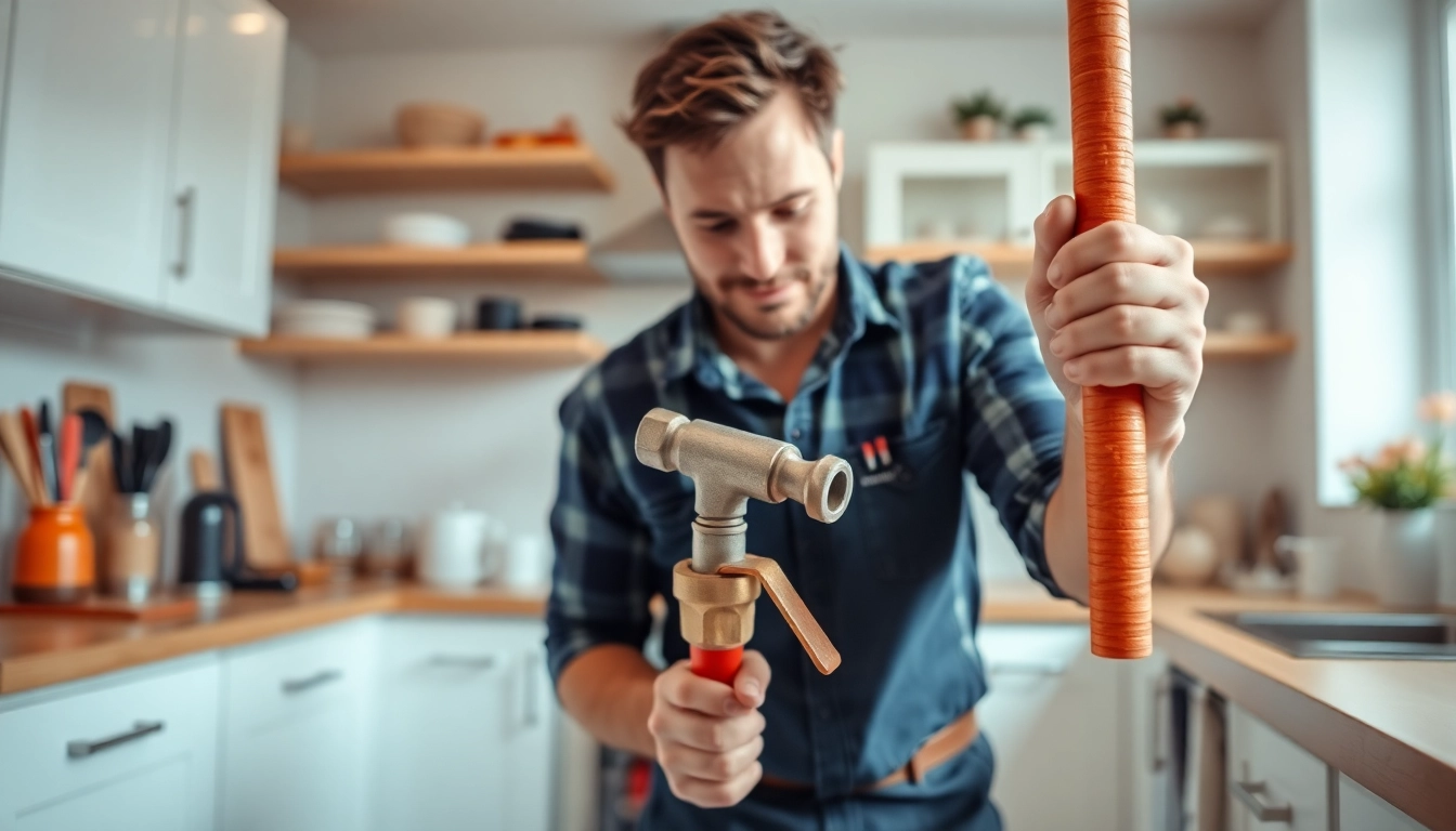 Local plumber repairing kitchen pipes with expertise and efficiency.