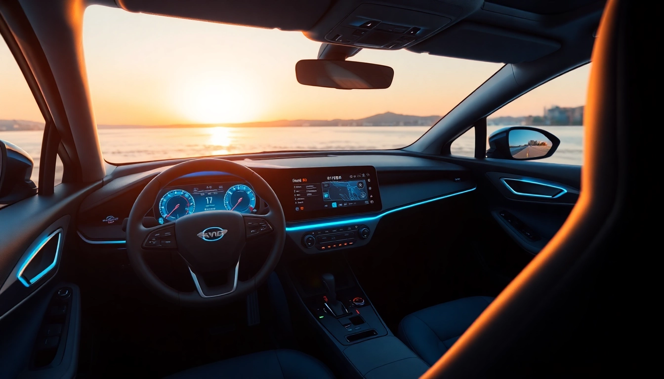 Discover cutting-edge byd upgrades in a modern electric vehicle featuring a sleek dashboard and innovative design elements.