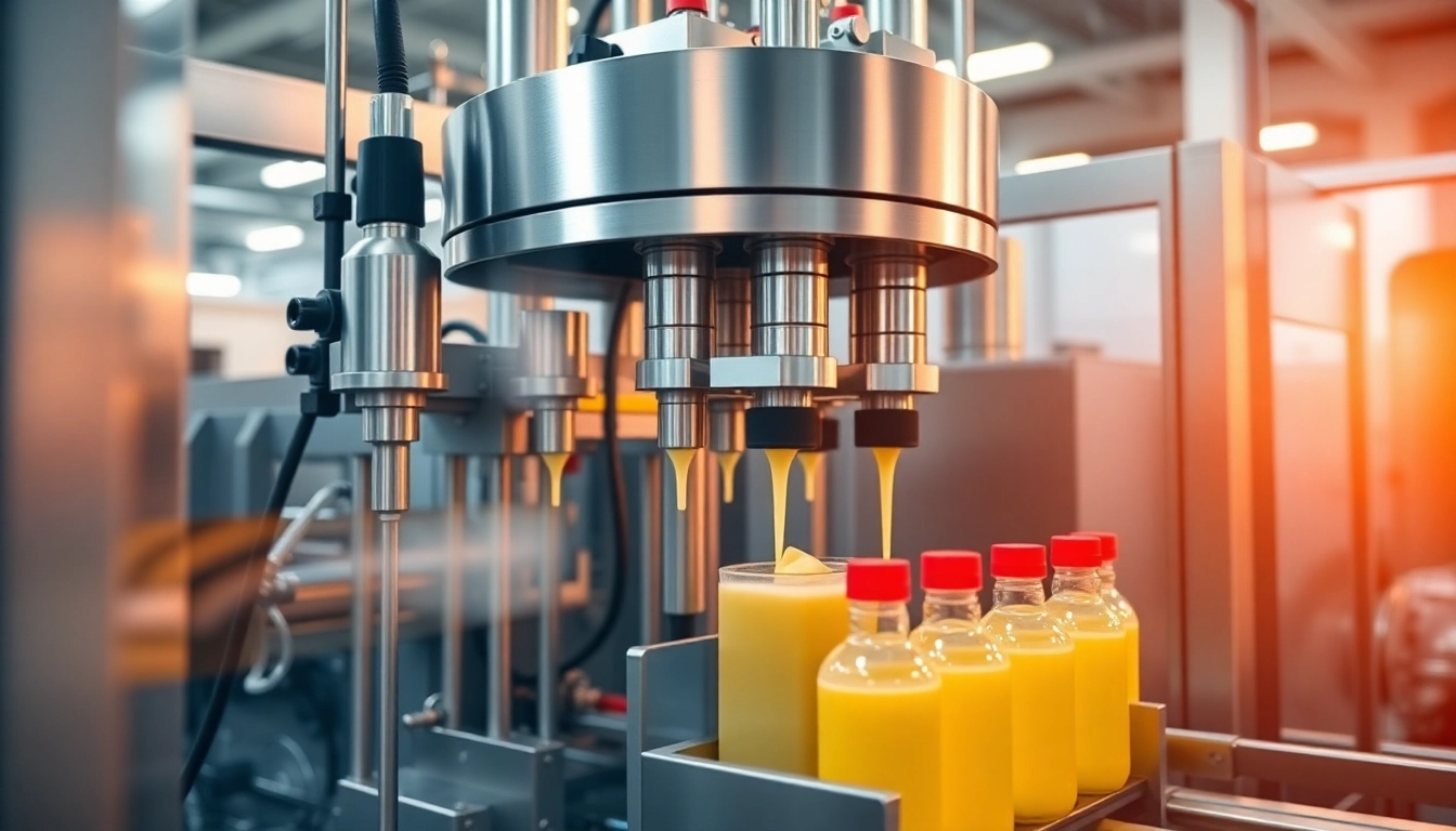 Liquid Packaging Machine Supplier showcasing advanced technology in an industrial setting, efficiently filling bottles.
