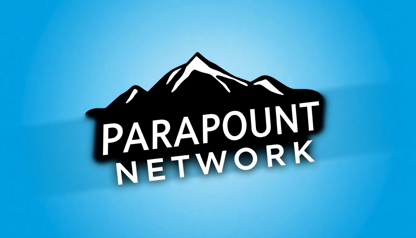 Showcase the paramount network logo with bold typography and dynamic colors for enhanced brand visibility.