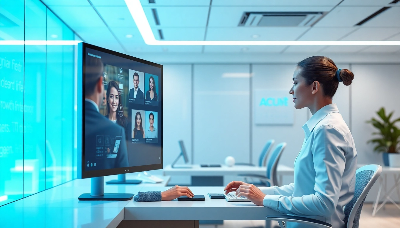 Engaging AI sales agents automate customer interactions and boost sales efficiency in a modern office.