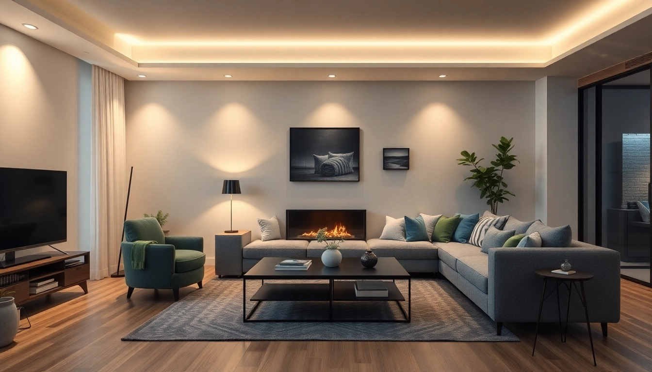 Aggiungi i migliori smart home gadgets al tuo soggiorno con questo elegante design moderno.