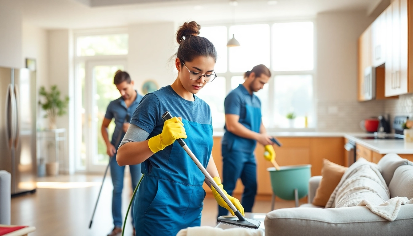 Move Out Cleaning Camarillo team thoroughly cleaning a home's interior with professionalism.