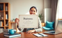 Showcasing a diploma celebrating a degree for sale online, highlighting achievement and accomplishment.