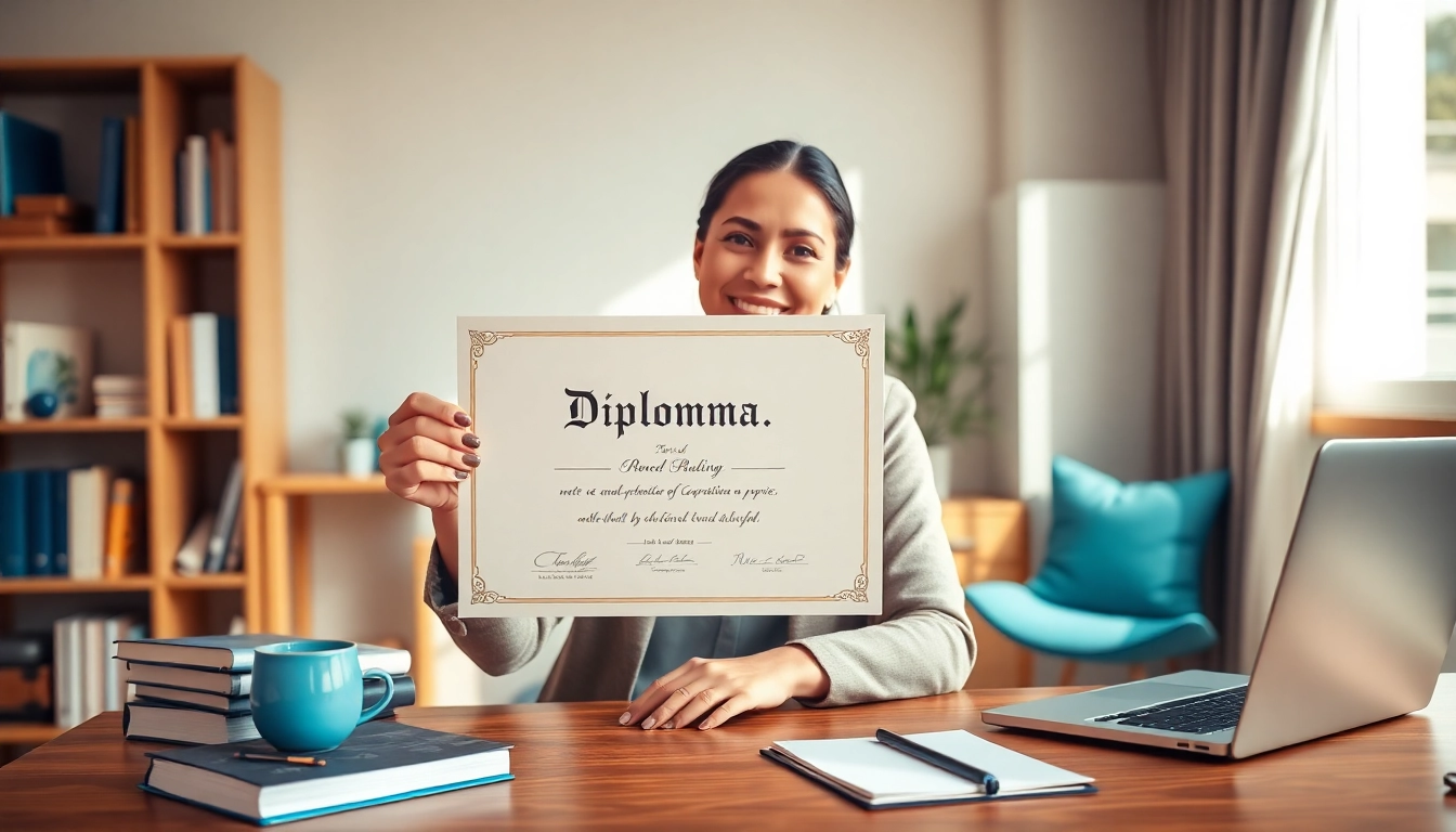 Showcasing a diploma celebrating a degree for sale online, highlighting achievement and accomplishment.