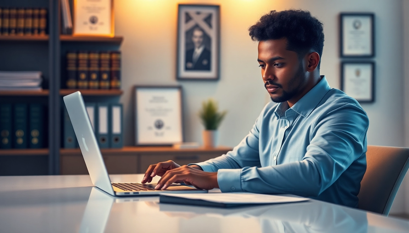Apply for GCMS notes while reviewing important documents in a professional setting.