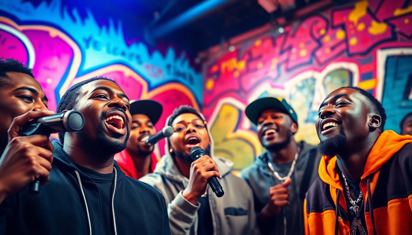 Artists performing in the underground rap Chicago scene, showcasing their passion and energy.