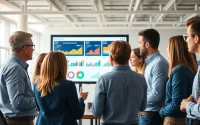 Analyze your competitors effectively with a detailed compass-like chart showcasing competitor analysis.