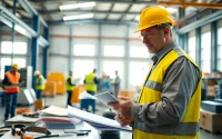 Conducting a Workplace Safety Audit to ensure compliance and safety standards are met.
