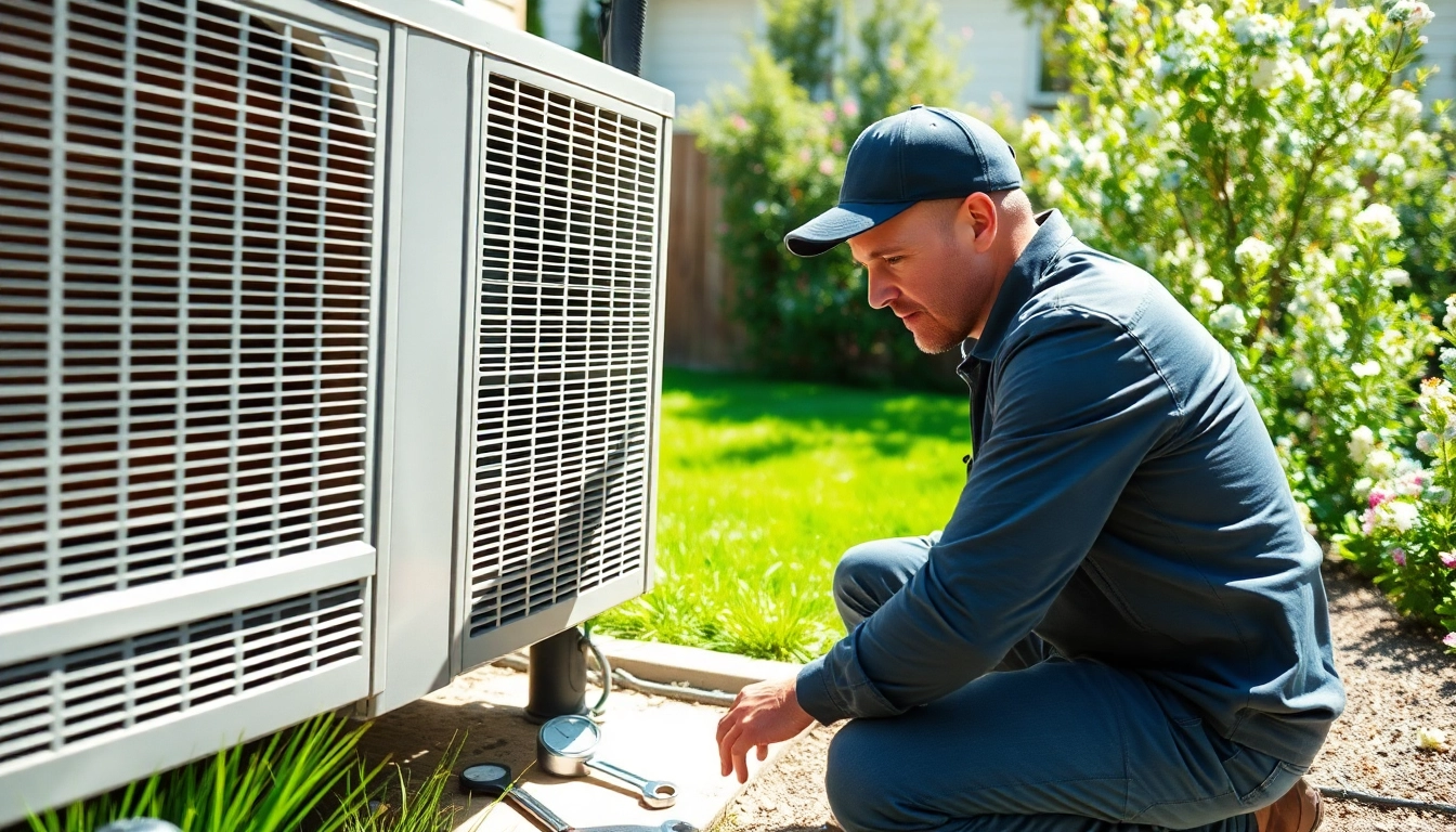 Expert technician providing ac repair in Glendale, AZ, ensuring comfort in a sunny backyard setting.