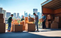 Movers providing professional moving services in Edmonton, showcasing teamwork and efficiency in action.