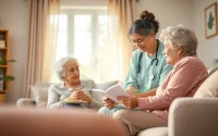 Senior caregivers Austin TX providing compassionate assistance to the elderly in a cozy home environment.