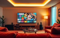 Experience the ultimate 24h iptv test with vibrant channels in a cozy living room setting.