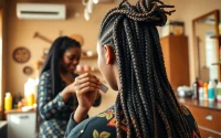 Top-quality services at the Best african braiding salon in near me with skilled professionals braiding hair.
