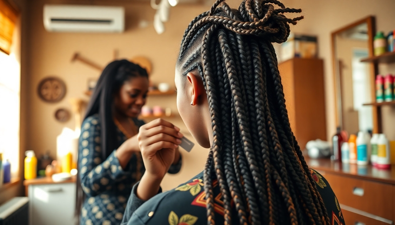 Top-quality services at the Best african braiding salon in near me with skilled professionals braiding hair.
