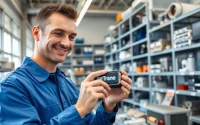 Trane parts dealer showcasing essential HVAC components in a professional setting.