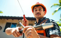 Electrician apprenticeship Hawaii: dedicated apprentice working on home electrical systems.