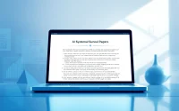 Generate ai summary of papers with a professional AI interface and academic visuals.