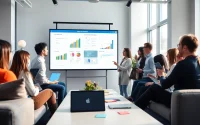 Creating engaging visuals with a presentation maker ai in a collaborative workspace.
