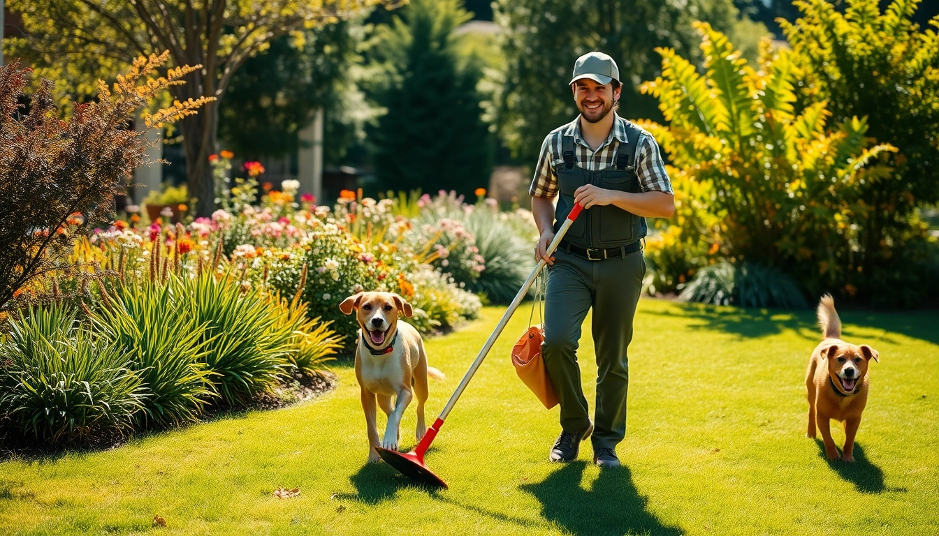 Efficient Alamo Ranch poop scooper ensuring a clean yard, showcasing professional pet waste removal services.