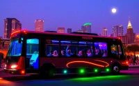 Celebrate in style with a macon party bus featuring vibrant LED lights and a lively atmosphere.