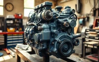 Find a used Cummins engine for sale showcasing its intricate features and quality.