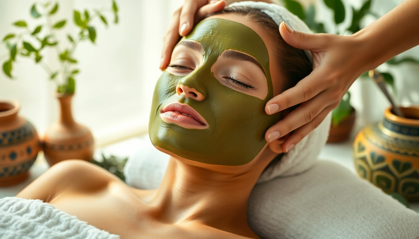 Appliquer un masque tebrima pour une peau éclatante et hydratée.
