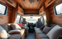 Experience the cozy interior of JRP Campers designed for comfort and adventure.