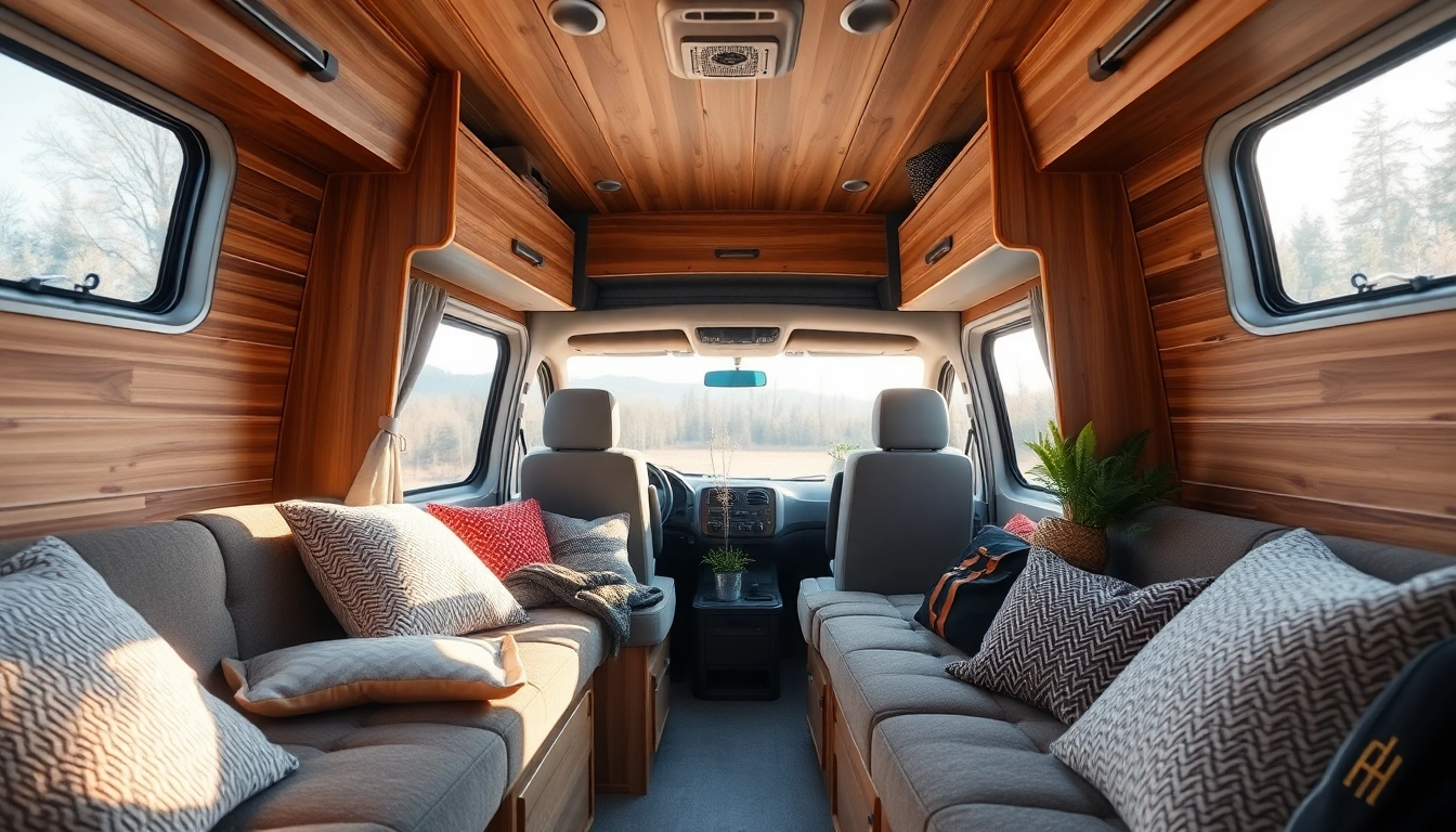 Experience the cozy interior of JRP Campers designed for comfort and adventure.