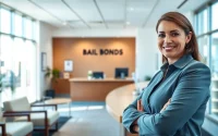 Find the best bail bonds near Anaheim police station with a welcoming office image.