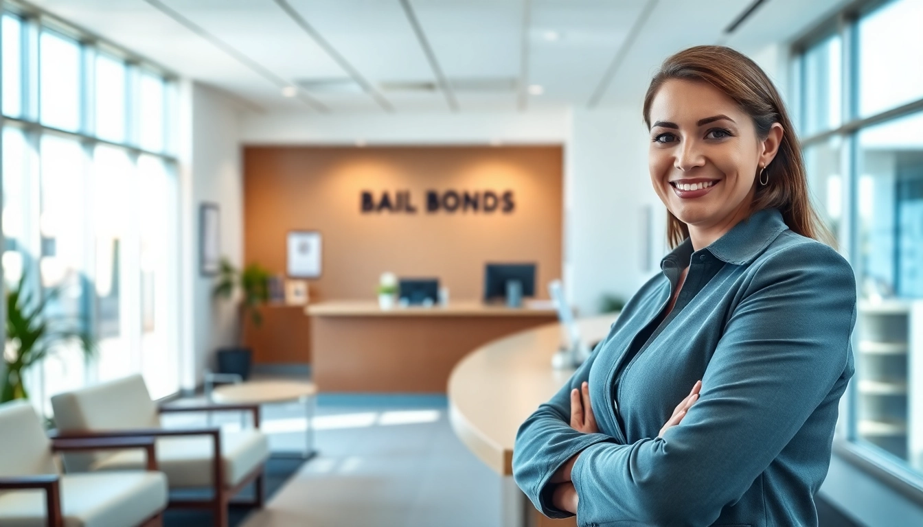 Find the best bail bonds near Anaheim police station with a welcoming office image.