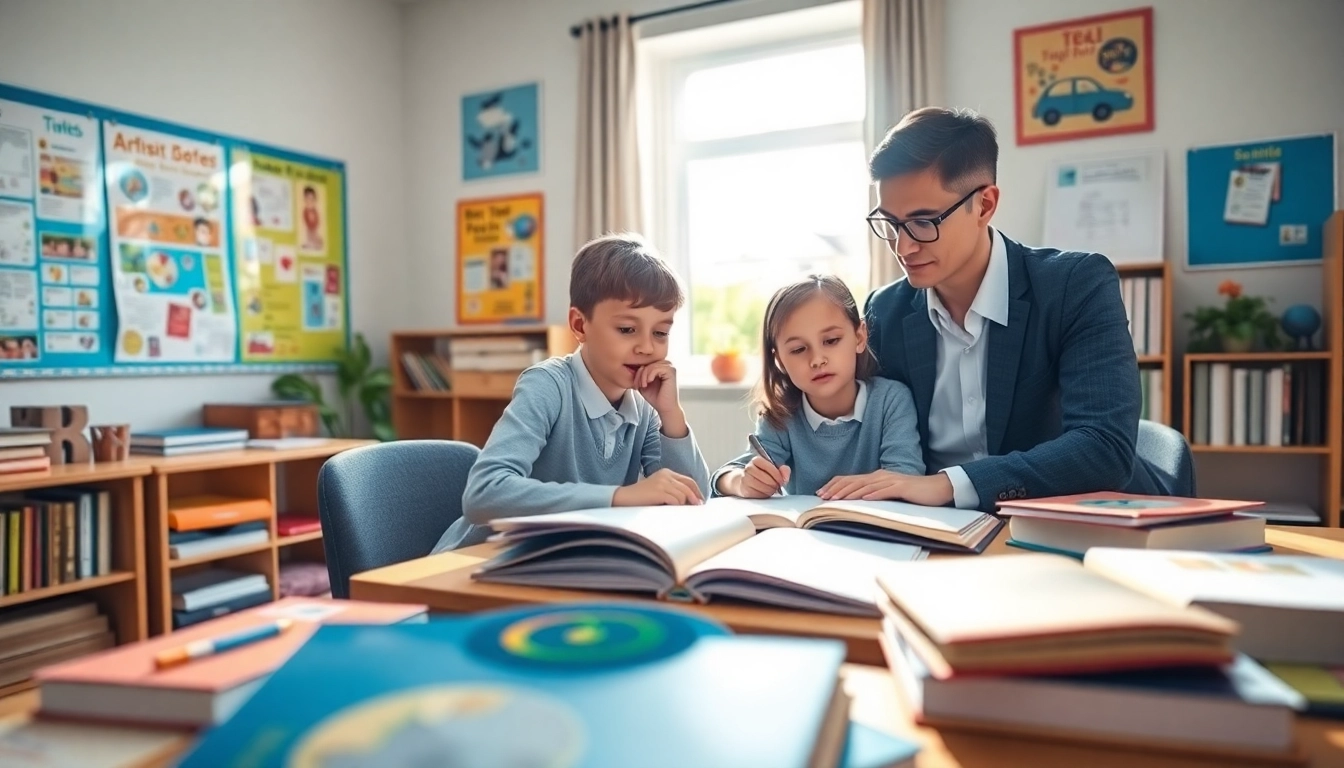 Engaging tutoring session focused on 11 plus tuition with a student and tutor in a bright study room.
