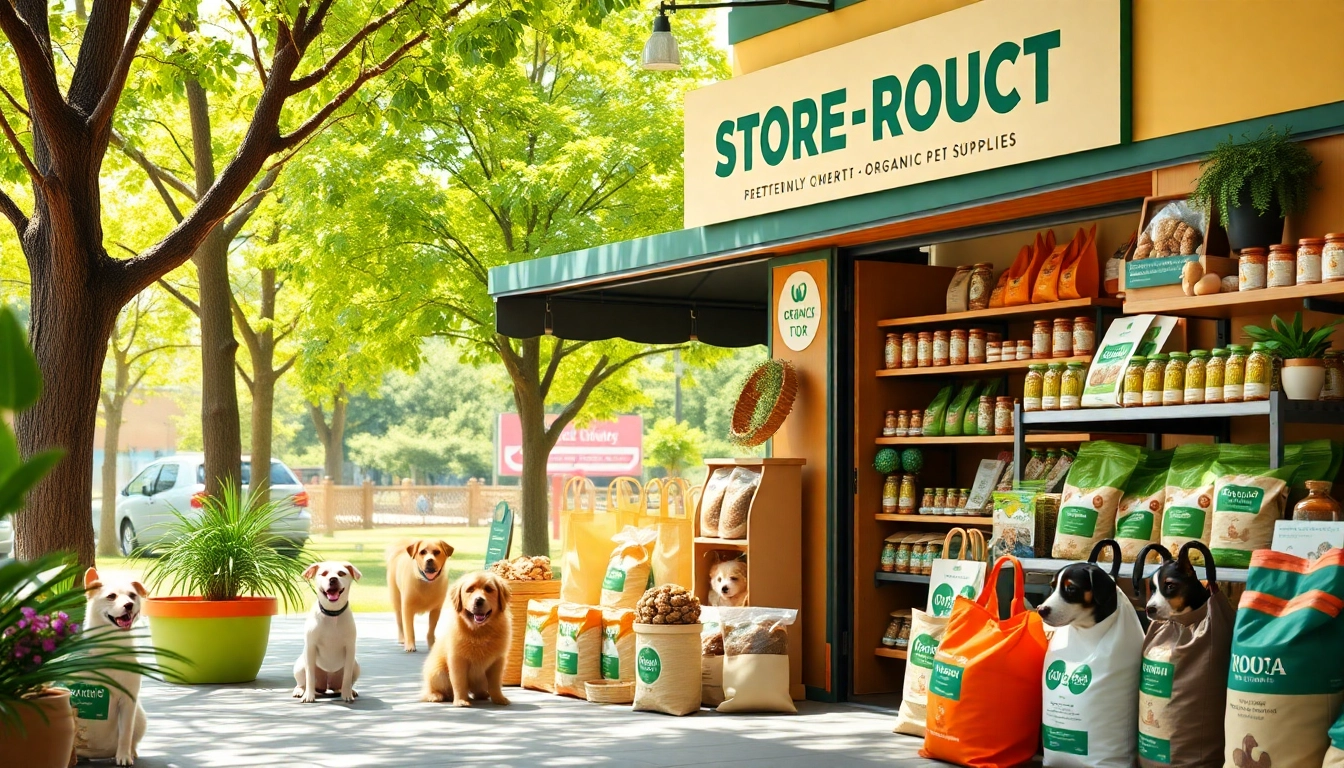 Shop for organic pet supplies near me featuring vibrant displays and a welcoming atmosphere.
