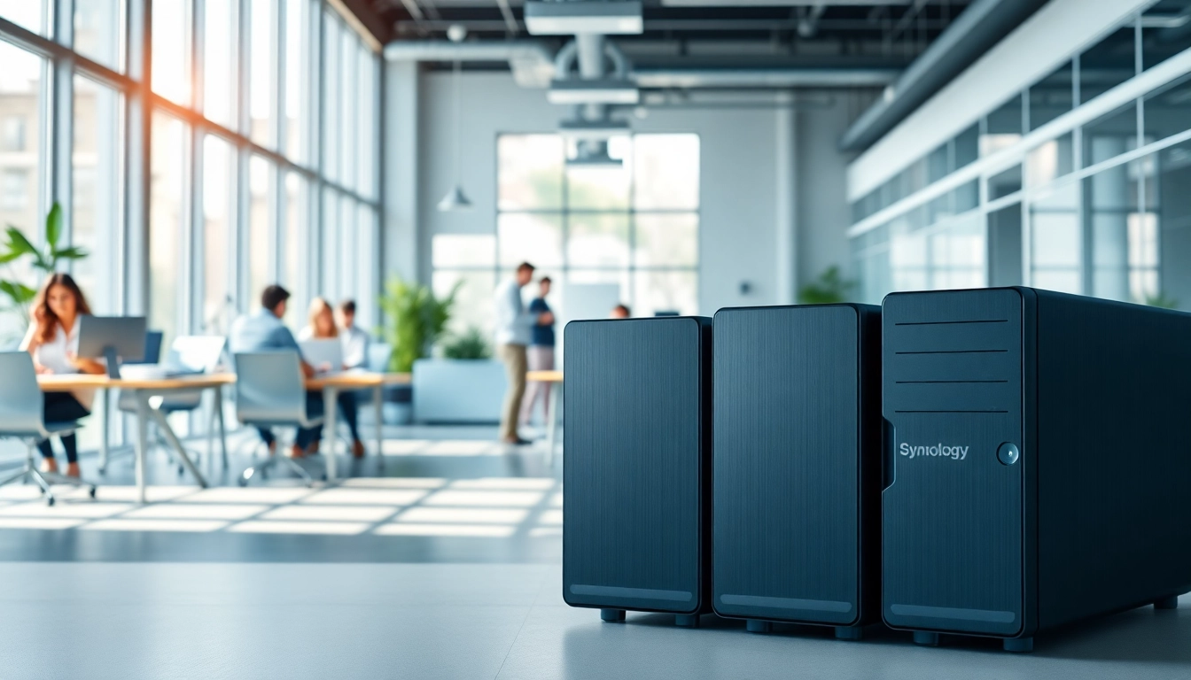 Utilizing Synology Storage devices to enhance productivity in a modern office setting.